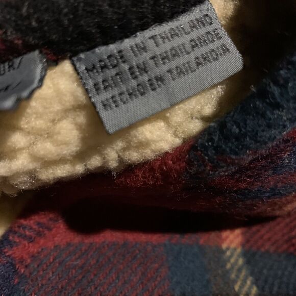 VINTAGE LIZ WEAR WOMENS RED PLAID WOOL MOHAIR RANCHER VEST COAT SIZE MEDIUM - Picture 6 of 13